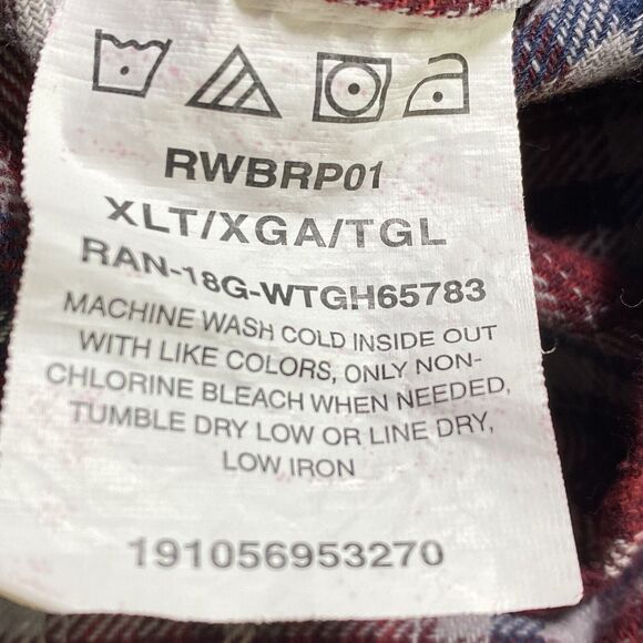 Blue Ridge Men's XLT 18.5-37 Cotton Soft Flannel Shirt Tartan Plaid Grunge Punk - Picture 11 of 11